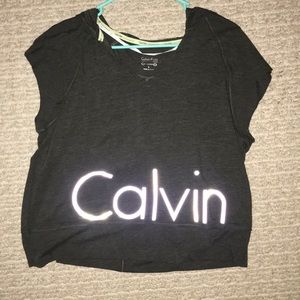 Calvin Klein workout top with hood!